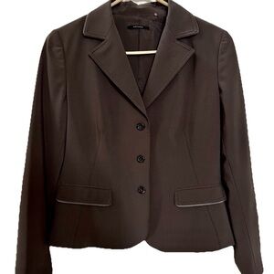Elie Tahari Women’s Black Virgin Wool Blazer Jacket -10 Business Attire Academia